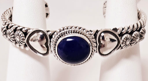 Photo of silver and Lapis cuff by Artie Yellowhorse