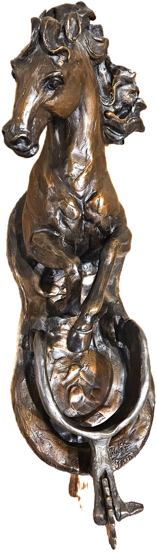 Photo of bronze sculpture of horse by Carol Ruff Franza