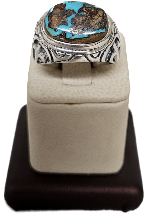 Photo of Silver and Turquoise ring by Shreve Saville