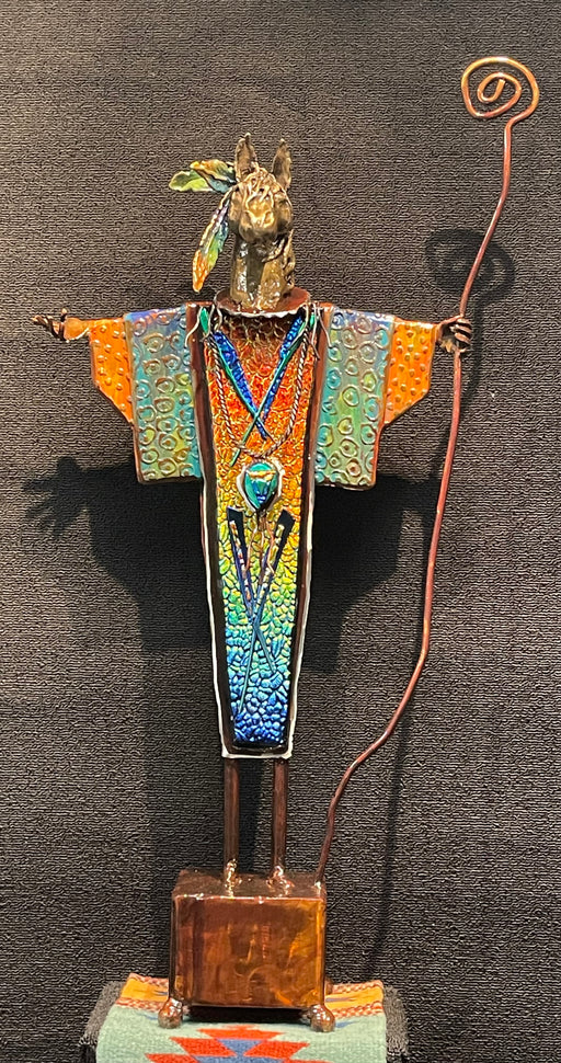 Photo of Steel and Fused Glass sculpture by T/M Alexander