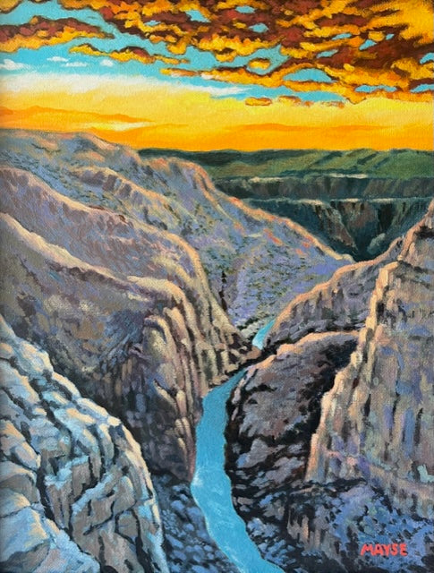 Photo of Painting of river and Mountains by Bert Mayse
