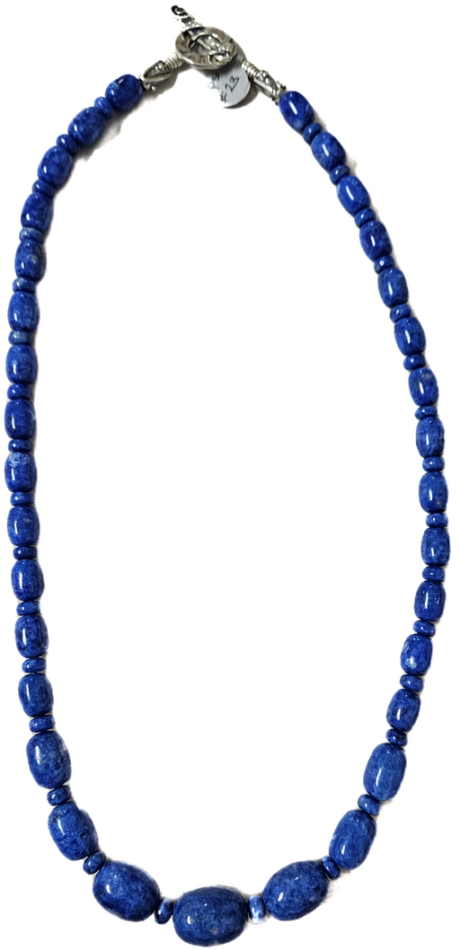 Photo of Lapis Lazuli beaded necklace by Pam Springall