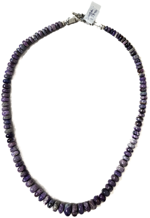 Photo of Sugilite bead necklace by Pam Springall