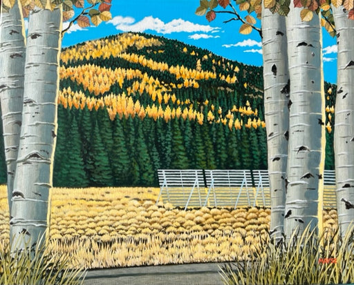 Photo of Painting of trees and Mountains by Bert Mayse