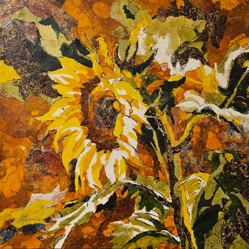 Photo of Collage on Canvas of Sunflower by Michaelin Otis