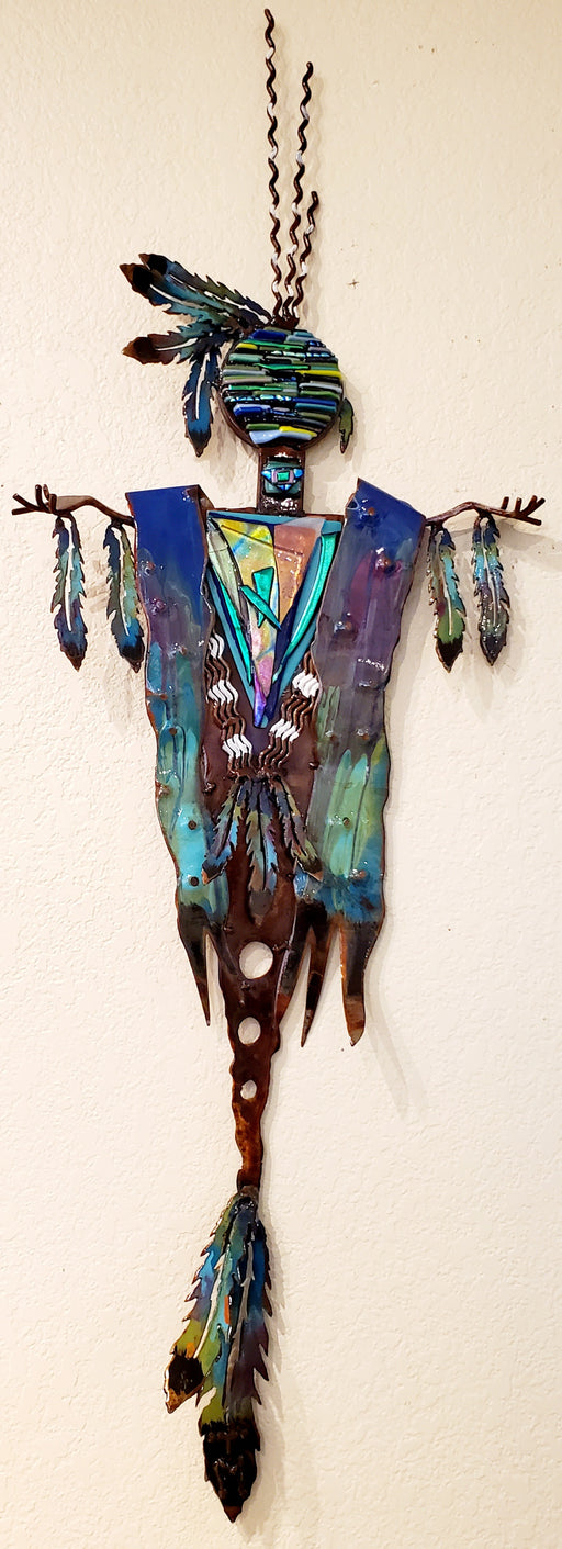 Photo of Steel and Fused Glass Wall Sculpture by T/M Alexander