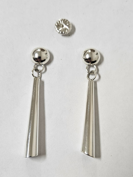 Photo of silver earring by Artie yellowhorse