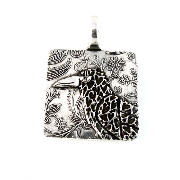 979bl Raven Pendant