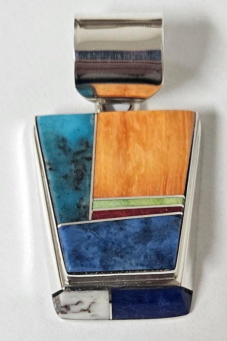 WM154 Medium Multi Stone Pendant by Wayne Muskett