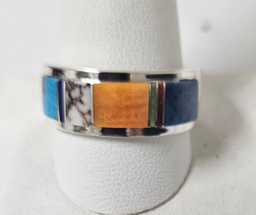 WM181 Multi Stone Men's Ring