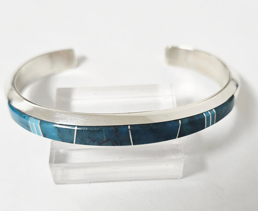 WM186 Mixed Turquoise Narrow Cuff (s) by Wayne Muskett