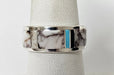 Silver and inlay stone ring by Wayne Muskett