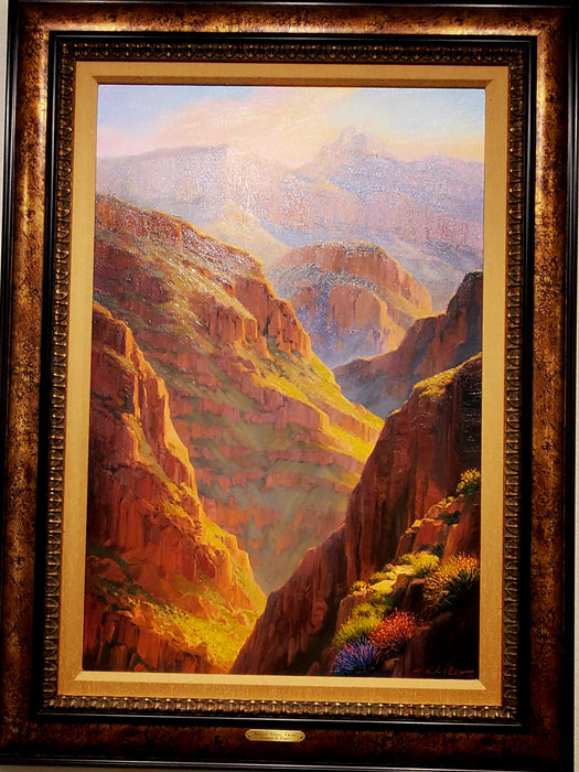 Photo of Charles Pabst Painting of Bright Angel Trail