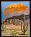 Photo of Painting of Cactus and Mountains by Bert Mayse