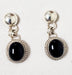Photo of Onyx and Silver dangle post earring by Artie Yellowhorse
