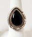 Photo of Teardrop shape onyx and silver ring by Artie Yellowhorse