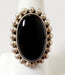 Photo of oval shape onyx and silver ring by Artie Yellowhorse