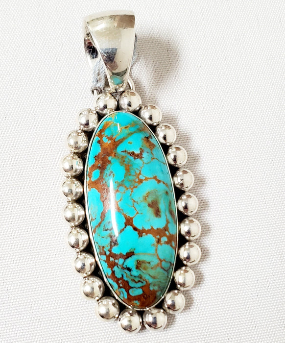 661 Kingman Turquoise Pendant with beads