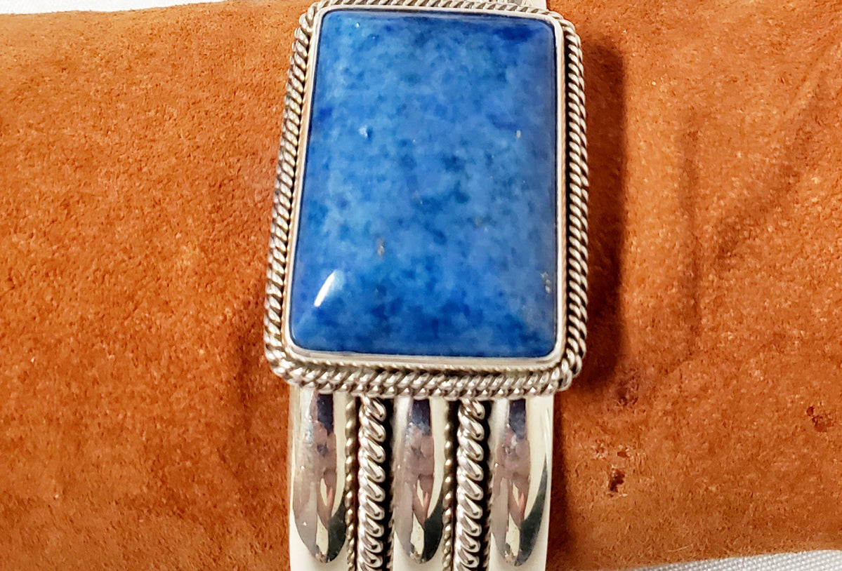724 Denim Lapis cuff — Turquoise Tortoise Gallery