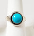 Photo of round Sleeping Beauty Turquoise and silver ring by Artie Yellowhorse