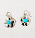 Photo of Dogwood Flower Shape Earring with Sleeping Beauty Turquoise center  dangle earring by Artie Yellowhorse