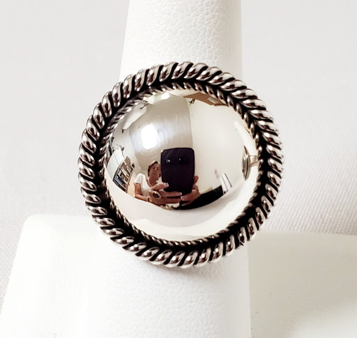 Photo of  Silver Dome Ring with silver twist