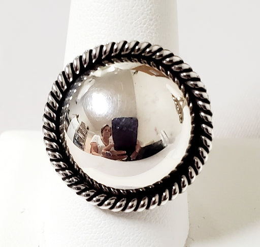 Photo of  Silver Dome Ring with silver twist