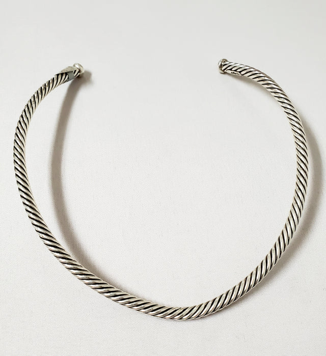 Photo of Small Sterling Silver Cable Collar by Artie Yellowhorse