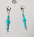 Photo of silver and turquoise earrings by Artie Yellowhorse