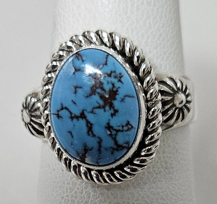 Photo of Silver and Golden Hills Turquoise Ring by Artie Yellowhorse