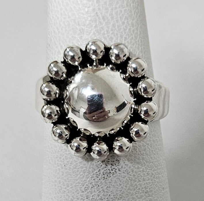Photo of silver ring by Artie Yellowhorse