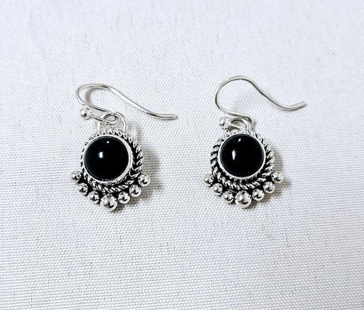 Photo of Silver  and onyx earring by Artie Yellowhorse