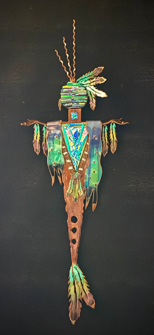 Photo of Steel and Fused Glass Sculpture by T/M Alexander