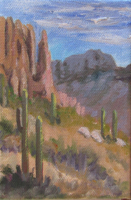 Landscape oil painting by Lil Leclerc