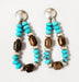 Photo of Turquoise, Fossilized Dinosaur Bone and Silver Bead Earring by Christin Wolf