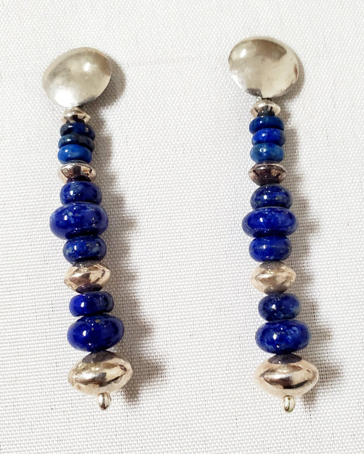 Photo of Lapis and Silver Bead Earring by Christin Wolf