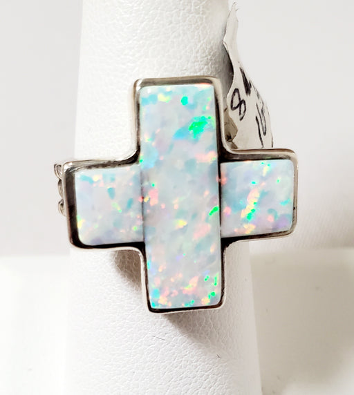 Photo of Opal 4 direction inlay Ring by Christin Wolf