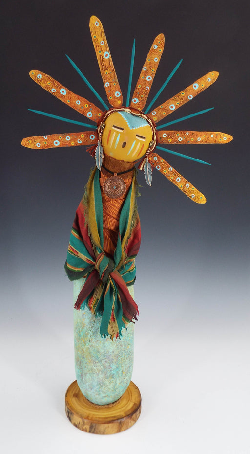 Photo of carved and painted gourd by Judy Richie