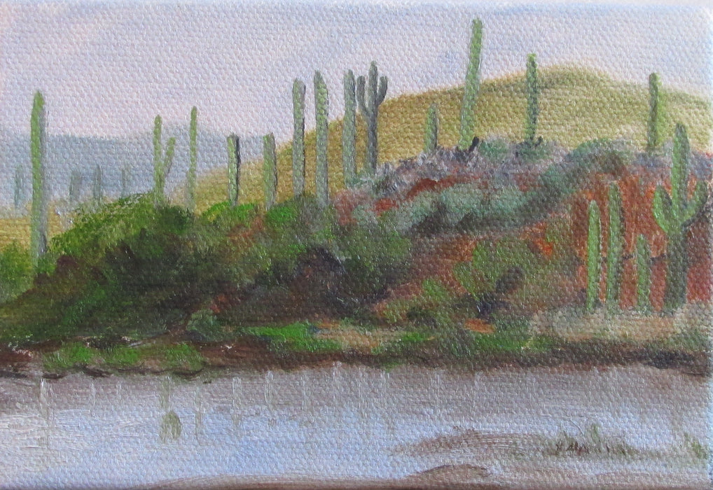Landscape oil painting by Lil Leclerc