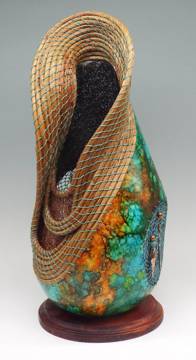 Gourd sculpture by Judy Richie