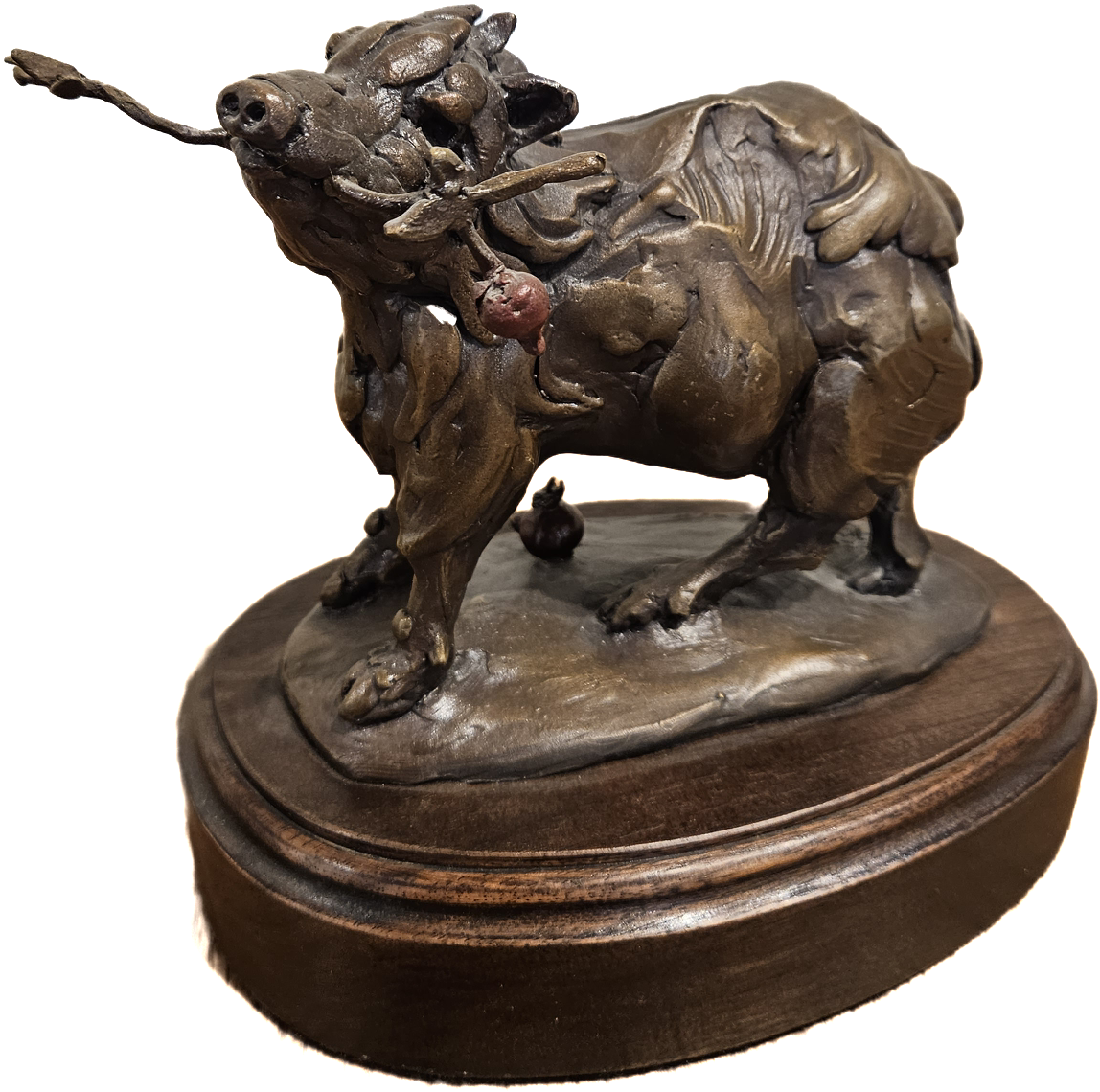 Photo of bronze sculpture of Javalina by Carol Ruff Franza