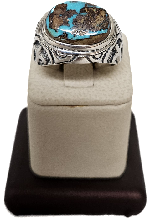 Photo of Silver and Turquoise ring by Shreve Saville
