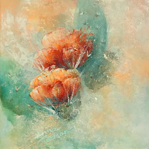 Photo of "Desert Palette IV" Acrylic painting depicting cactus