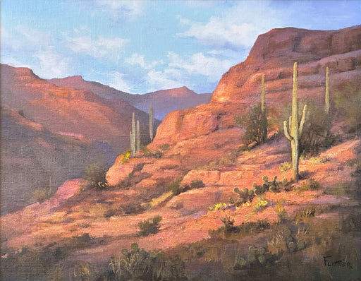 Photo of desert landscape painting by David Flitner