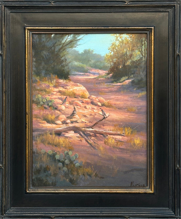 Photo of desert landscape painting by David Flitner