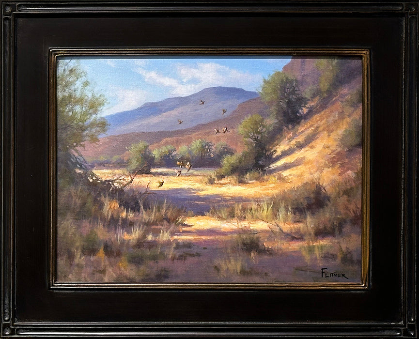 Photo of desert landscape painting by David Flitner