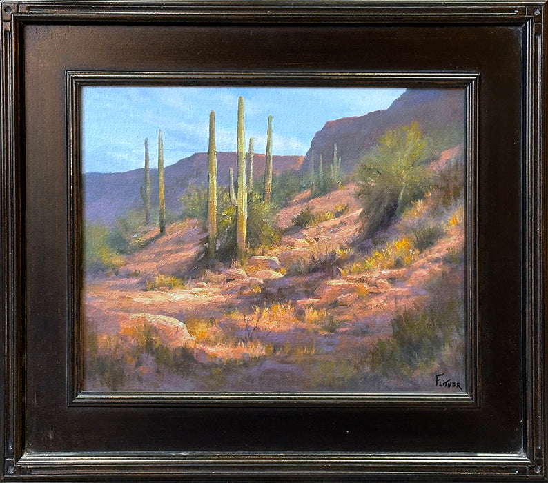 Photo of desert landscape painting by David Flitner