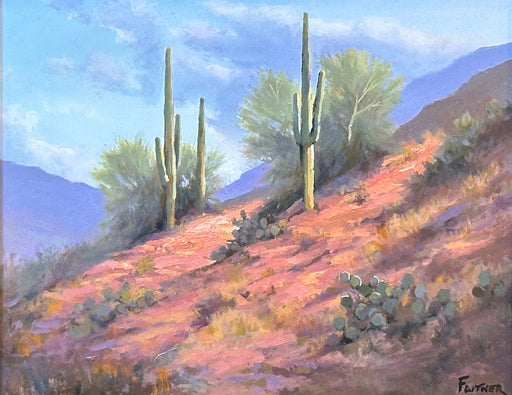 Photo of desert landscape painting by David Flitner