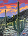 Photo of Painting of cactus and Mountains by Bert Mayse