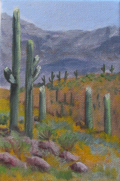 Landscape oil painting by Lil Leclerc
